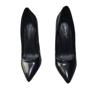Herstyle Womens Black Patent Leather Pumps Size 8